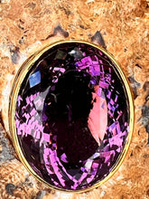 Large Limpet Brooch with deep Purple Amethyst