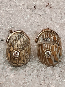 14-Karat Nerite Earrings with Diamonds