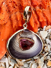 14-Karat Lorelei Clam Charm with Tourmaline
