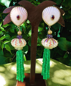 14-Karat Octopus and Emerald Earrings