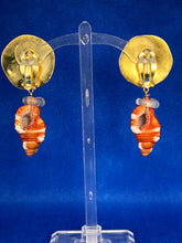 Tuexdo Urchin and Cymatium Shell Earrings