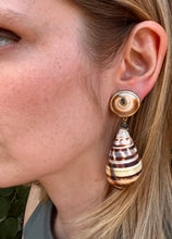 Specimen Snail and Operculum Drop Earrings