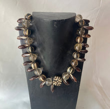 African Batik Bone Bead Short Necklace