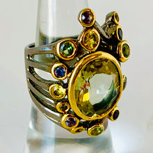 Citrine, Sapphire Ring