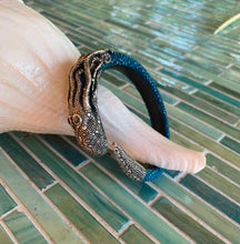 Shagreen and Sterling Octopus Cuff Bracelet