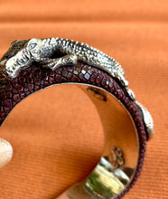 Sterling Aligator, Shagreen Bracelet
