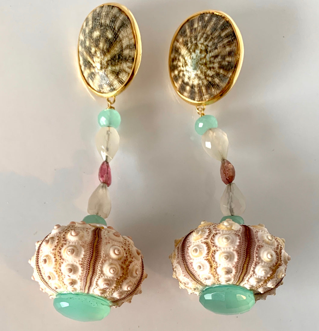 Gemstone, Urchin Party Earrings
